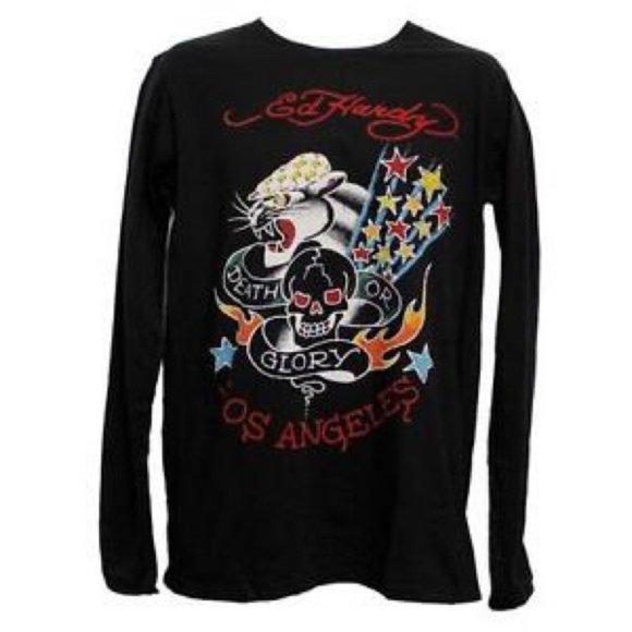 Ed Hardy Death or Glory Long Sleeve Tee - Picture 3 of 3